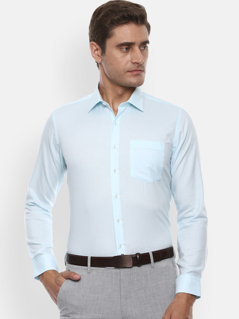 

Van Heusen Men Blue Slim Fit Self Design Formal Shirt