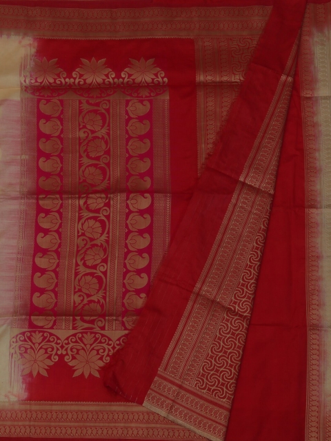 

Pothys Cream-Coloured Woven Design Jute Silk Saree