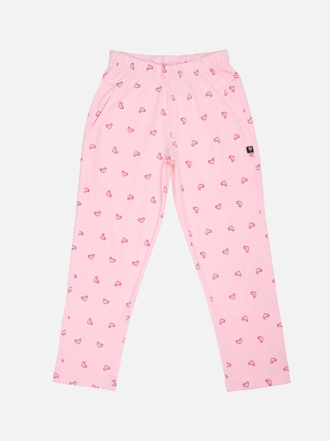 

PROTEENS Girls Pink & Red Printed Track Pants