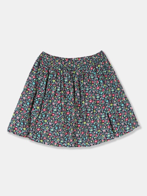 

GAP Girls Multicoloured Floral Print Flared Skirt, Multi