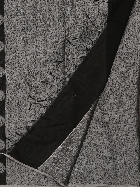 

Pothys Black Woven Design Cotton Blend Saree