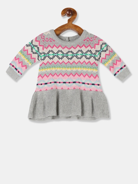 

GAP Boys Grey Self Design Pullover Sweater