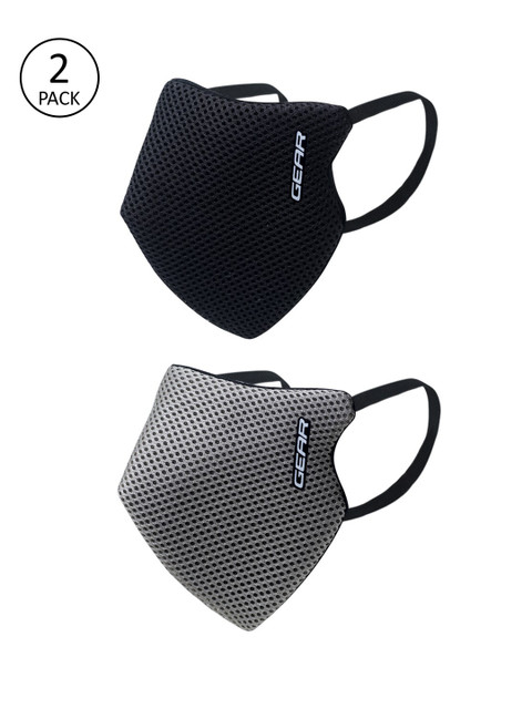 

Gear Unisex 2 Pcs Grey & Black 6-Ply Oxyvent G95 Reusable Protective Outdoor Masks