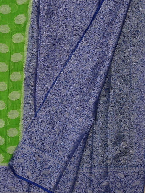 

Pothys Green & Purple Supernet Woven Design Saree