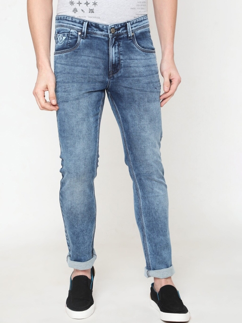 

Oxemberg Men Blue Slim Fit Mid-Rise Clean Look Stretchable Jeans