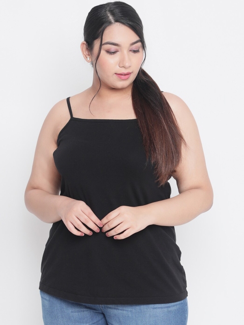 

Amydus Women Black Solid Plus Size Camisole