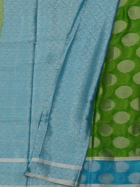 

Pothys Green & Blue Tissue Woven Design Saree