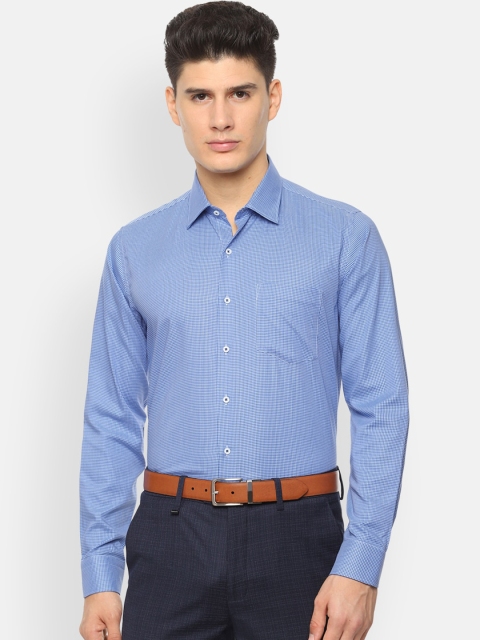 

Van Heusen Men Blue Slim Fit Checked Formal Shirt