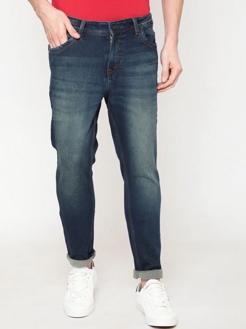 

Oxemberg Men Navy Blue Slim Fit Mid-Rise Clean Look Jeans