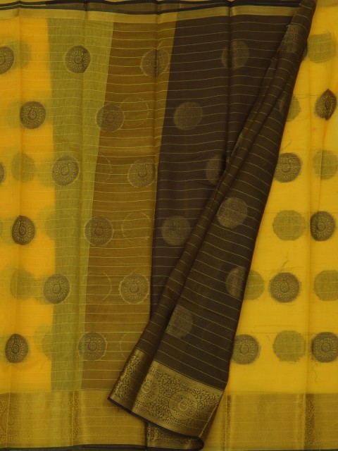 

Pothys Yellow Woven Design Cotton Blend Saree