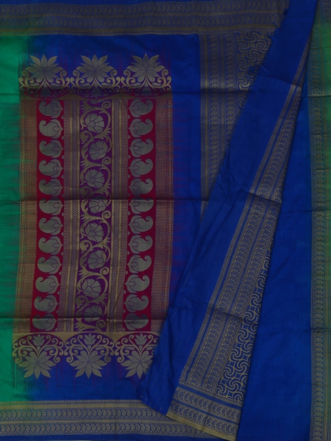 

Pothys Green & Gold-Coloured Jute Silk Woven Design Saree