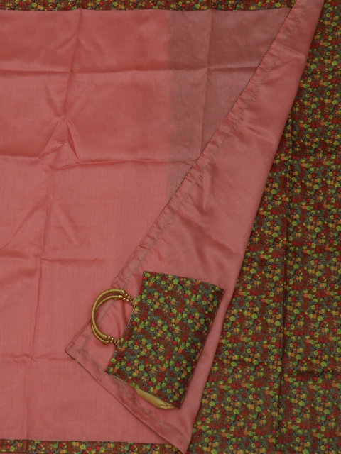 

Pothys Pink Solid Jute Silk Saree