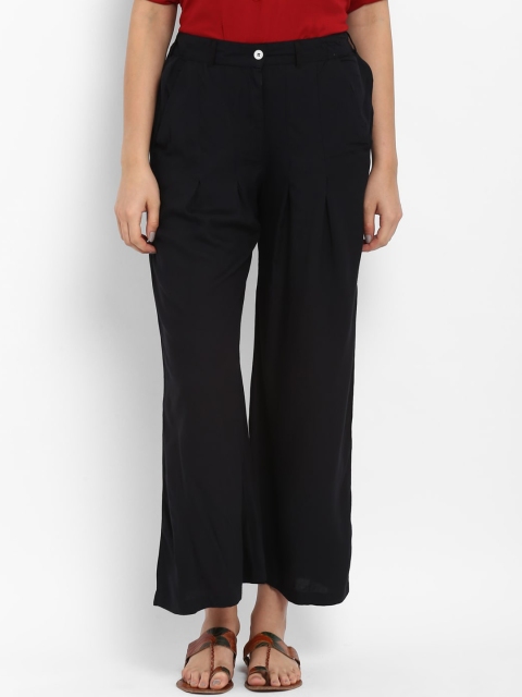 

Hapuka Women Black Solid Straight Palazzos