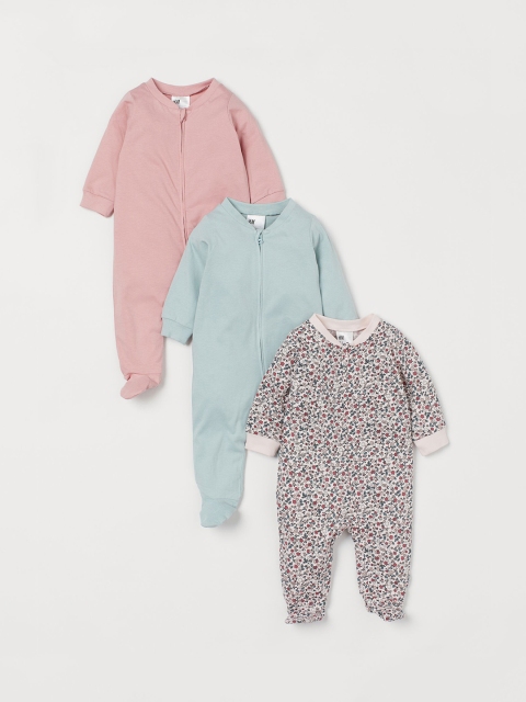 

H&M Boys Multicoloured 3-Pack Zip-Up Pyjamas, Multi