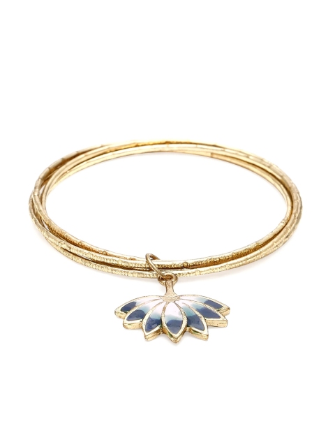 

Globus Gold-Plated & Blue Bangle-Style Bracelet