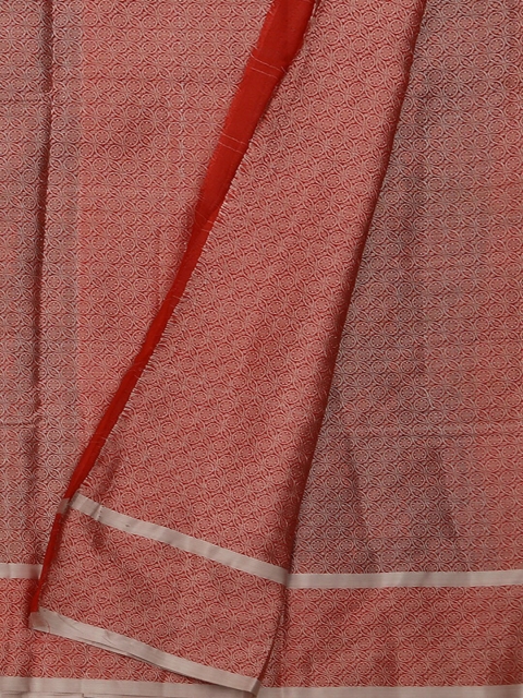 

Pothys Green & Red Cotton Blend Woven Design Saree