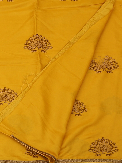 

Pothys Yellow Woven Design Art Silk Saree