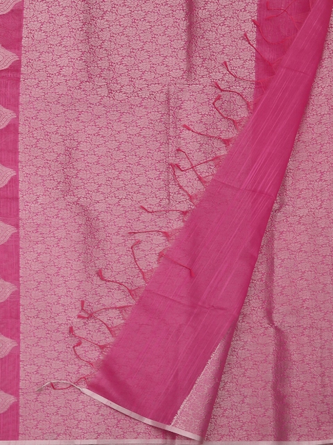 

Pothys Pink Woven Design Cotton Blend Saree
