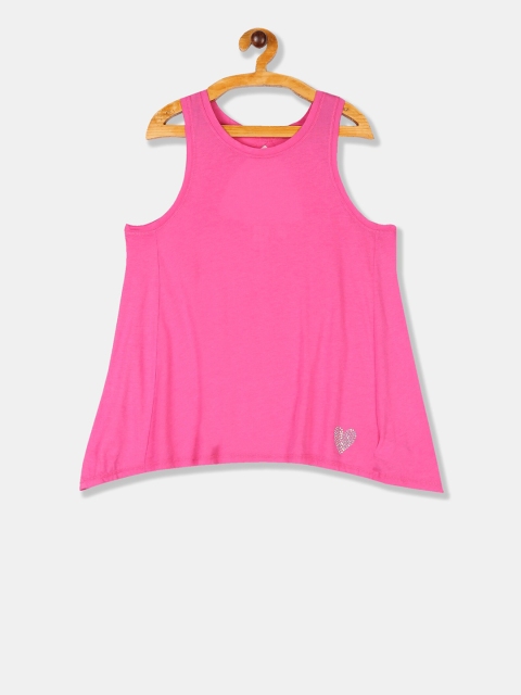 GAP Girls Pink Solid Tank Top