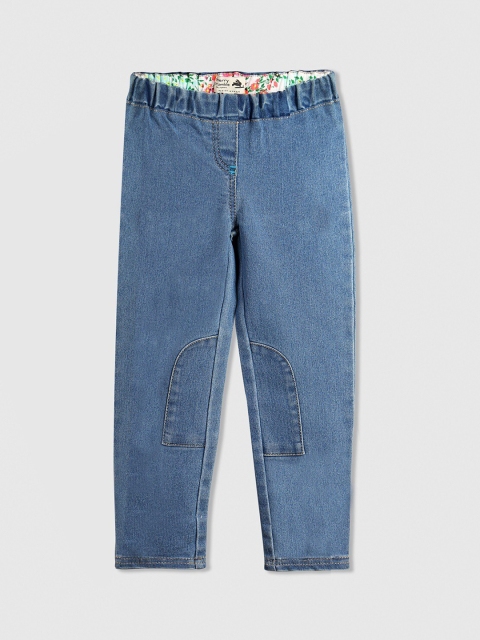 

Cherry Crumble Girls Blue Solid Jeggings