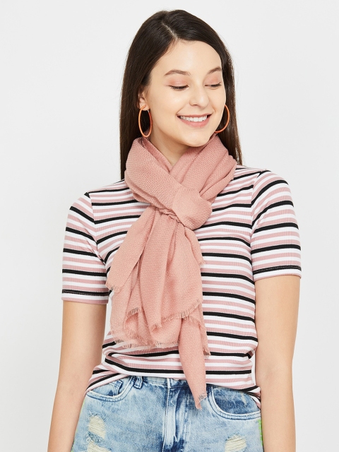 

Ginger by Lifestyle Women Pink Solid Stole