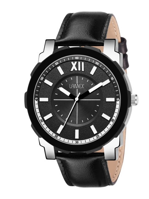 

LAMEX Women Silver-Toned & Black Analogue Watch 6200-PREMIUMDLX