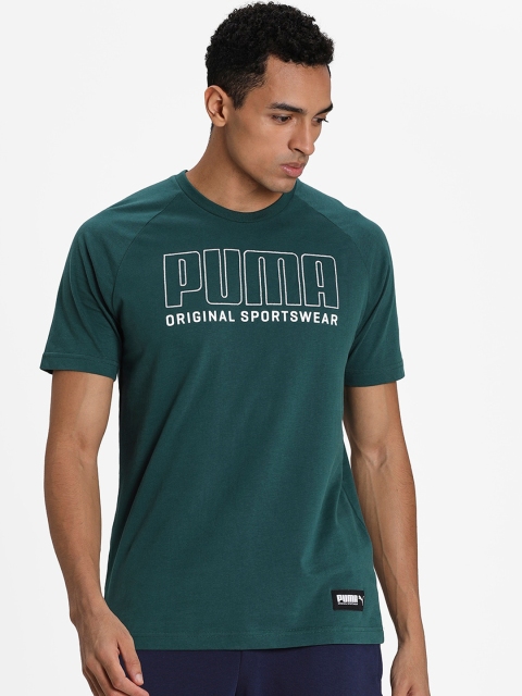 

Puma Men Green Printed Round Neck T-shirt