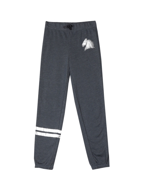 

The Childrens Place Girls Charcoal Grey Solid Joggers