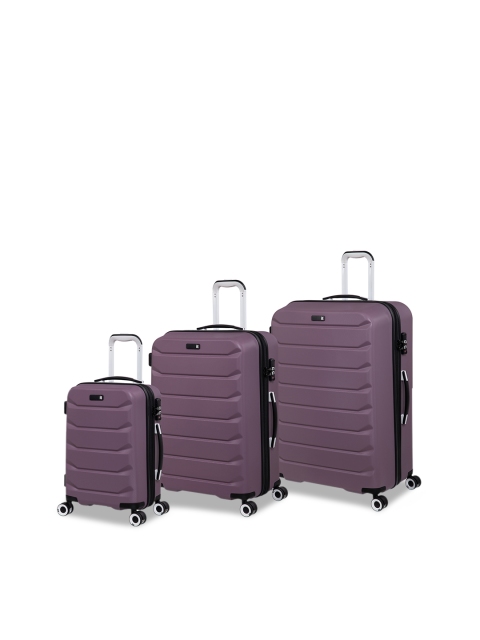 

IT luggage Set Of 3 Purple Hard-Sided Trolley Suitcases