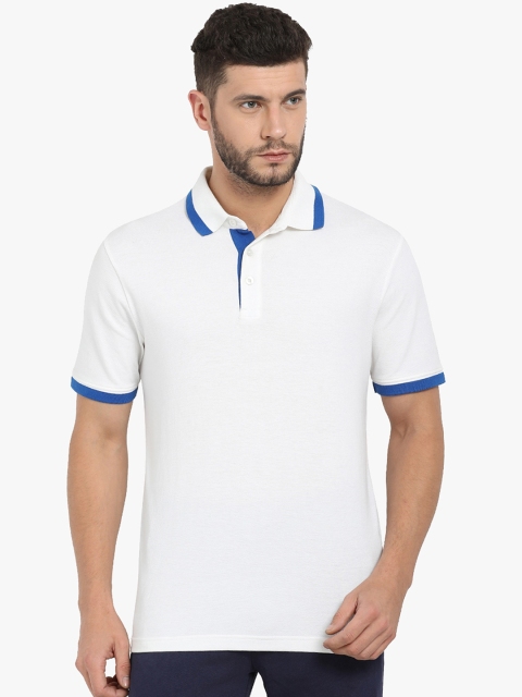 

Puma Men White Solid Polo Collar T-shirt