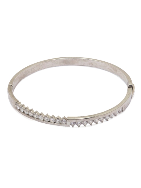 

Globus Silver-Plated Cubic Zirconia Bangle-Style Bracelet