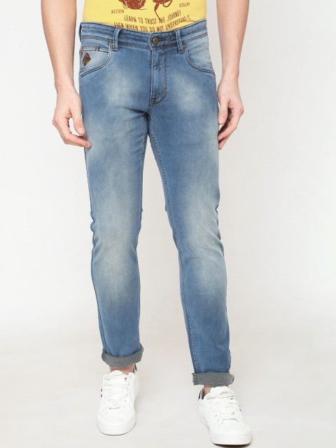 

Oxemberg Men Blue Slim Fit Mid-Rise Clean Look Stretchable Jeans