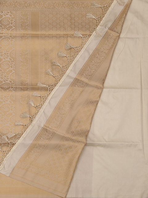 

Pothys Off-White & Beige Art Silk Woven Design Saree