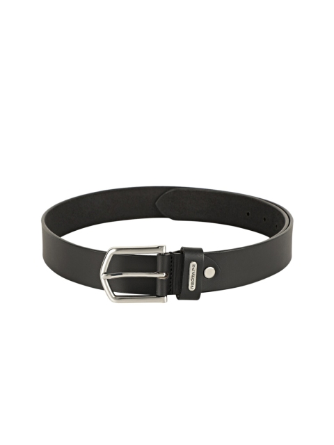 

Red Tape Men Black Solid Leather Belt
