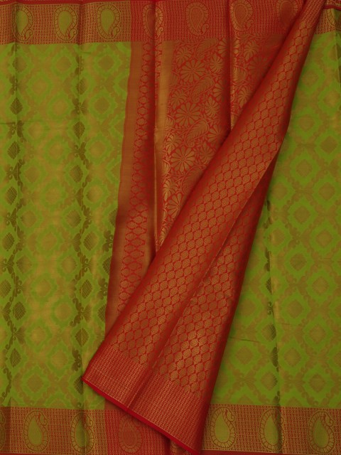 

Pothys Green Woven Design Jute Silk Saree