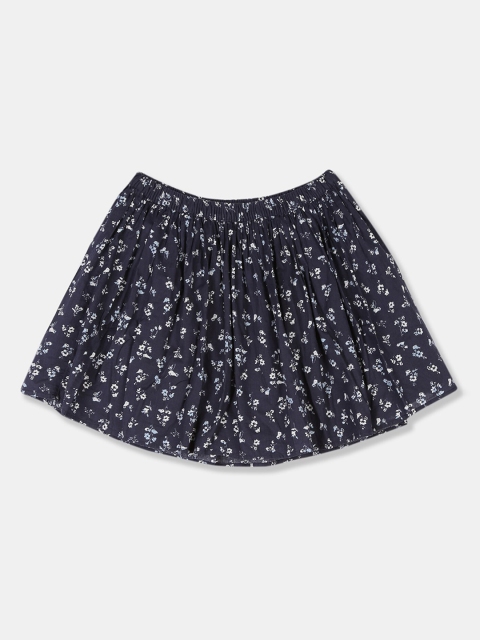 GAP Girls Blue Floral Printed Flared Skirt