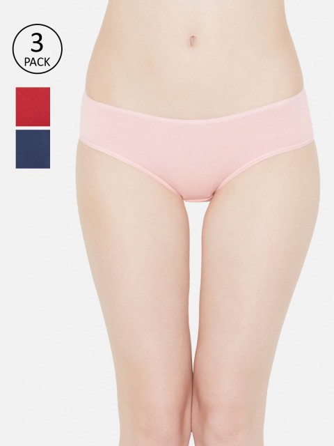 

Triumph Stretty Cotton 80 Medium Coverage Midi Brief - Pack of 3, Pink