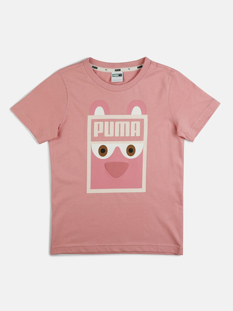 

Puma Girls Pink Printed Round Neck T-shirt
