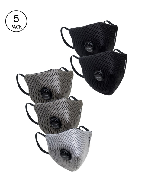 Gear Pack Of 5 6-Ply Oxyvent G95 Reusable Protective Outdoor Masks, Black