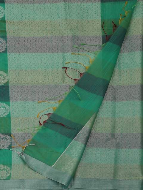 

Pothys Green Woven Design Cotton Blend Saree