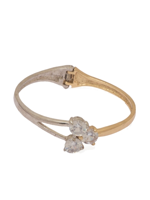 

Globus Gold-Plated CZ Studded Cuff Bracelet