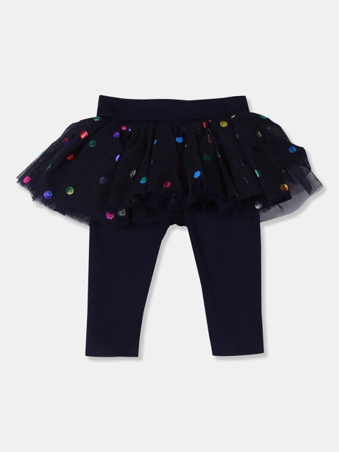 

GAP Infants Girls Black & Navy Blue Tulle Skirt Legging Duo