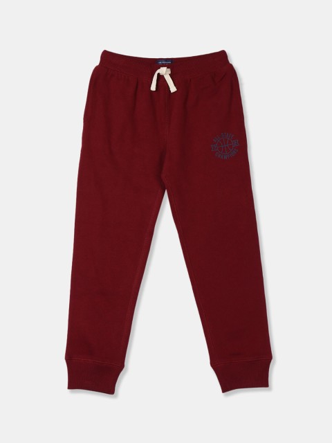 

The Childrens Place Boys Maroon Solid Straight-Fit Joggers