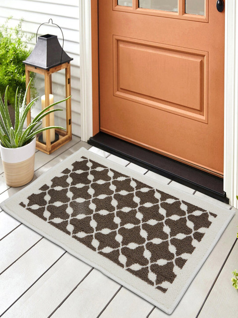 

SPACES Set of 2 Brown & White Printed Floor Mats
