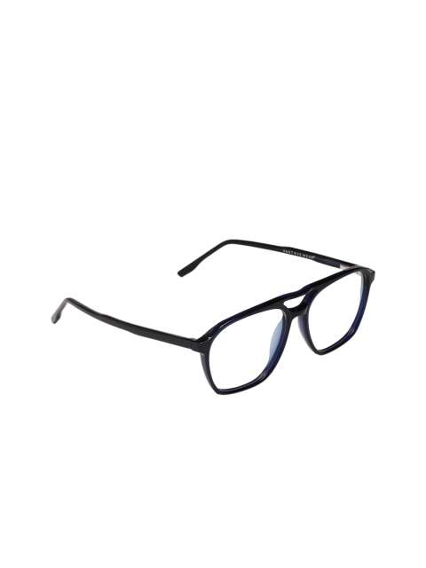 

VAST Unisex Navy Blue Solid Full Rim Rectangle Frames 17032_BLUE_ARC_CLEAR