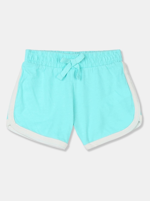 

The Childrens Place Girls Blue Solid Regular Fit Regular Shorts