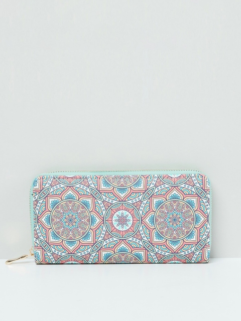 

max Women Multicoloured Printed Zip Around Wallet, Multi