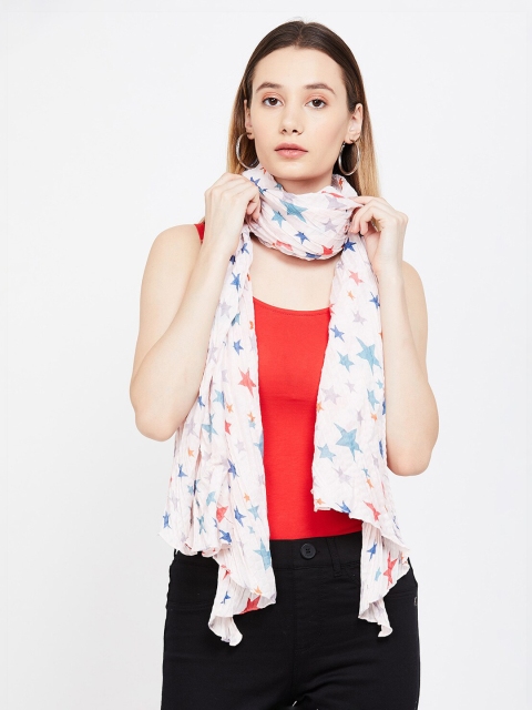 

Ginger by Lifestyle Women Pink & Blue Printed Stole