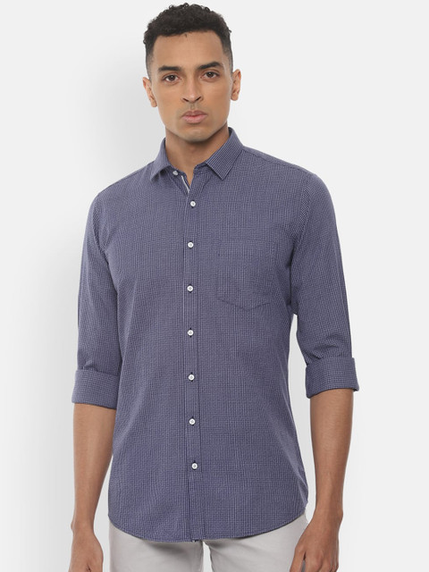 

Van Heusen Men Blue Slim Fit Printed Casual Shirt