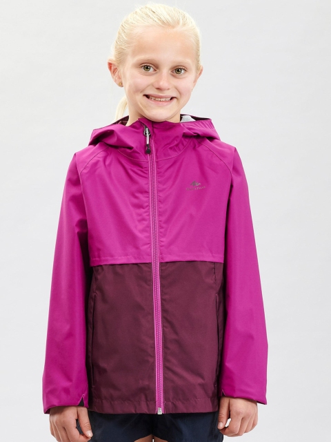 

Quechua By Decathlon Girls Purple Colourblocked Rain Jacket